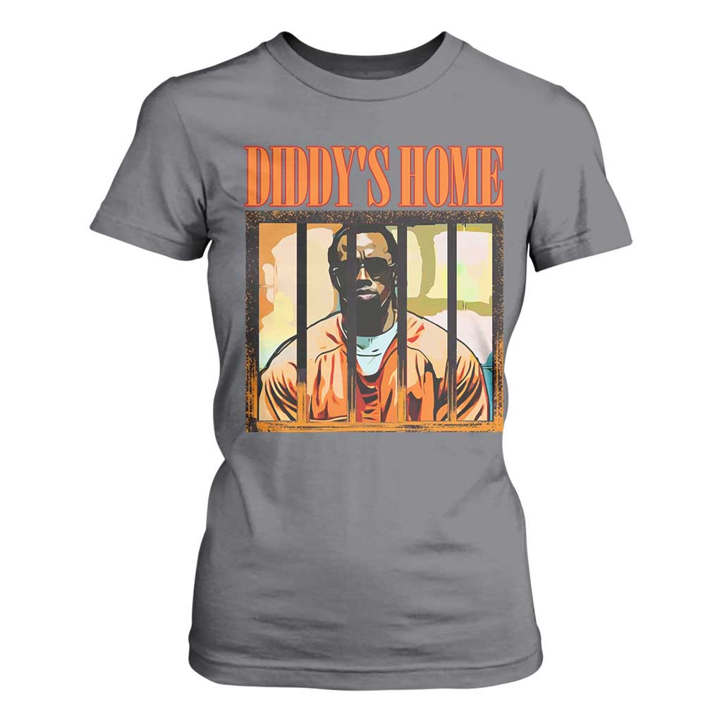 Funny Diddy's Home Diddy Party T Shirt For Women TS09 Charcoal Print Your Wear