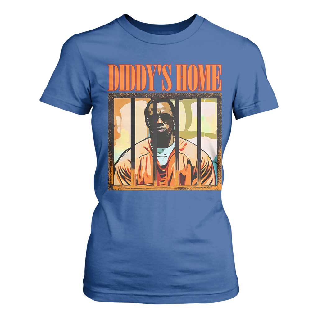 Funny Diddy's Home Diddy Party T Shirt For Women TS09 Royal Blue Print Your Wear