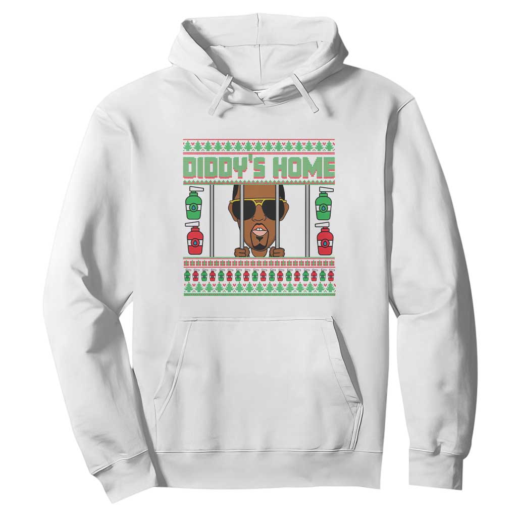 Funny Dirty Christmas Diddy's Home Diddy Party Hoodie TS09 White Print Your Wear