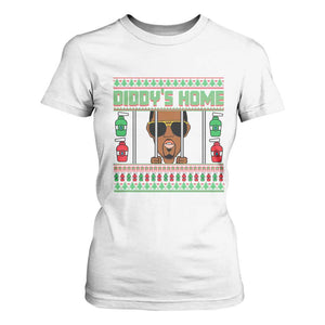 Funny Dirty Christmas Diddy's Home Diddy Party T Shirt For Women TS09 White Print Your Wear