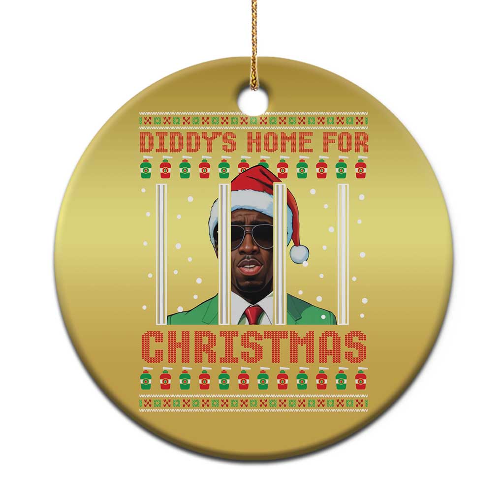Funny Dirty Xmas Christmas Ornament Diddy's Home For Christmas Diddy Party TS09 Print Your Wear