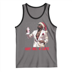 Funny Dirty Hiphop Xmas Tank Top Got Oil 4 Life Diddy Party TS09 Deep Heather Black Print Your Wear
