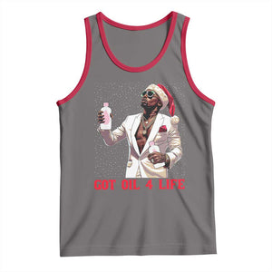 Funny Dirty Hiphop Xmas Tank Top Got Oil 4 Life Diddy Party TS09 Deep Heather Red Print Your Wear