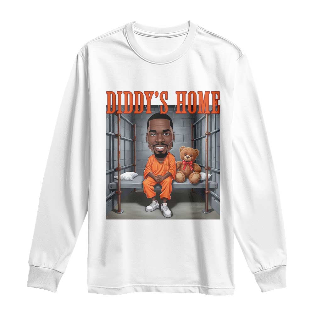 Funny Xmas Diddy Party Diddy Home Long Sleeve Shirt TS09 White Print Your Wear