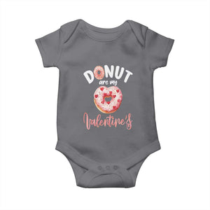 Valentine's Day Baby Onesie Donuts Are My Valentine Food Joke TS09 Charcoal Print Your Wear