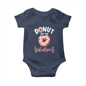 Valentine's Day Baby Onesie Donuts Are My Valentine Food Joke TS09 Navy Print Your Wear