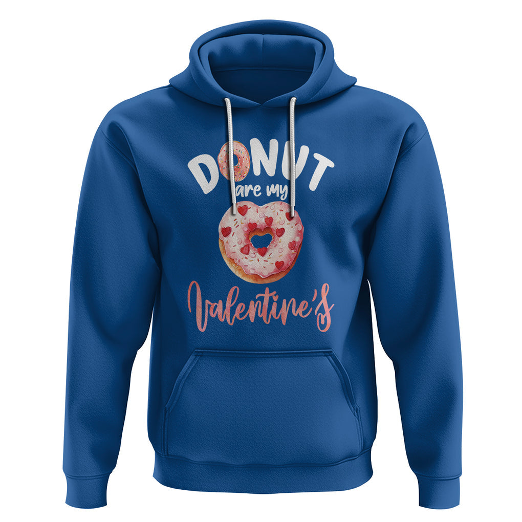 Valentine's Day Hoodie Donuts Are My Valentine Food Joke TS09 Royal Blue Printyourwear