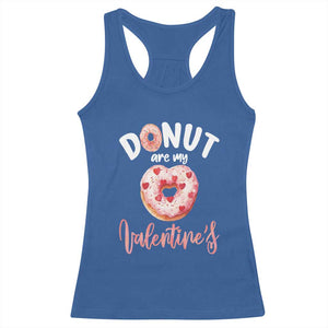 Valentine's Day Racerback Tank Top Donuts Are My Valentine Food Joke TS09 Royal Blue Print Your Wear