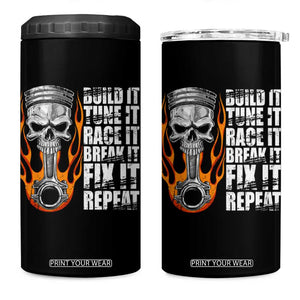 Racing Car 4 in 1 Can Cooler Tumbler Build It Tune It Race It Break It TS09 One Size: 16 oz Black Print Your Wear