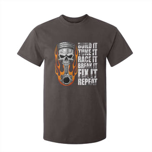 Racing Car T Shirt For Kid Build It Tune It Race It Break It TS09 Dark Chocolate Print Your Wear