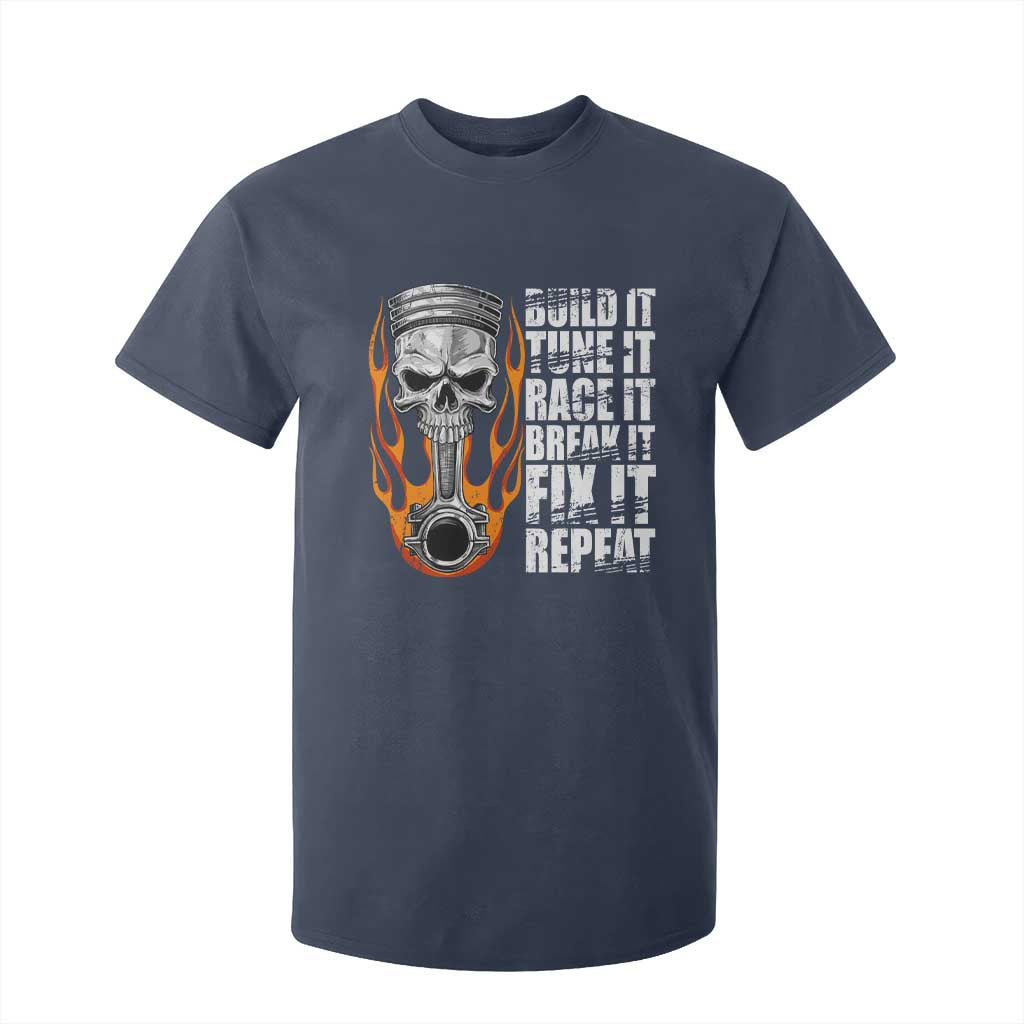 Racing Car T Shirt For Kid Build It Tune It Race It Break It TS09 Navy Print Your Wear