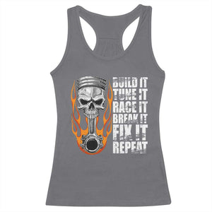 Racing Car Racerback Tank Top Build It Tune It Race It Break It TS09 Charcoal Print Your Wear