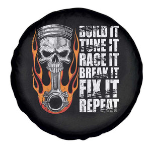 Racing Car Spare Tire Cover Build It Tune It Race It Break It TS09 Print Your Wear