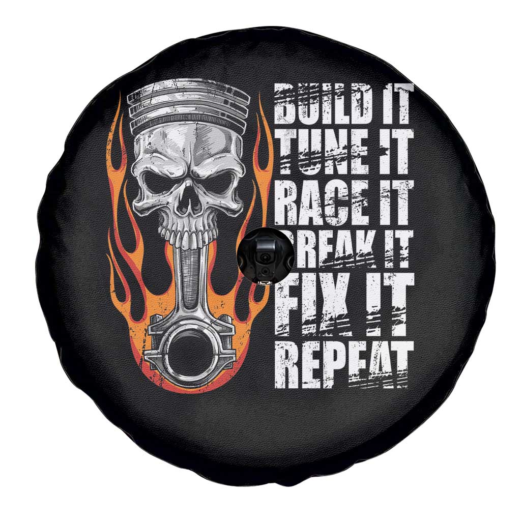 Racing Car Spare Tire Cover Build It Tune It Race It Break It TS09 Print Your Wear