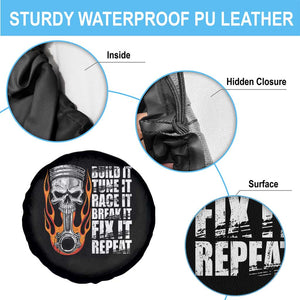 Racing Car Spare Tire Cover Build It Tune It Race It Break It TS09 Print Your Wear