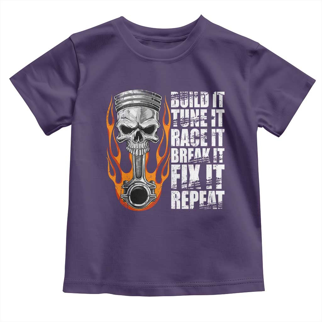 Racing Car Toddler T Shirt Build It Tune It Race It Break It TS09 Purple Print Your Wear