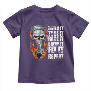 Racing Car Toddler T Shirt Build It Tune It Race It Break It TS09 Purple Print Your Wear