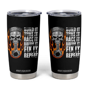 Racing Car Tumbler Cup Build It Tune It Race It Break It TS09 Black Print Your Wear