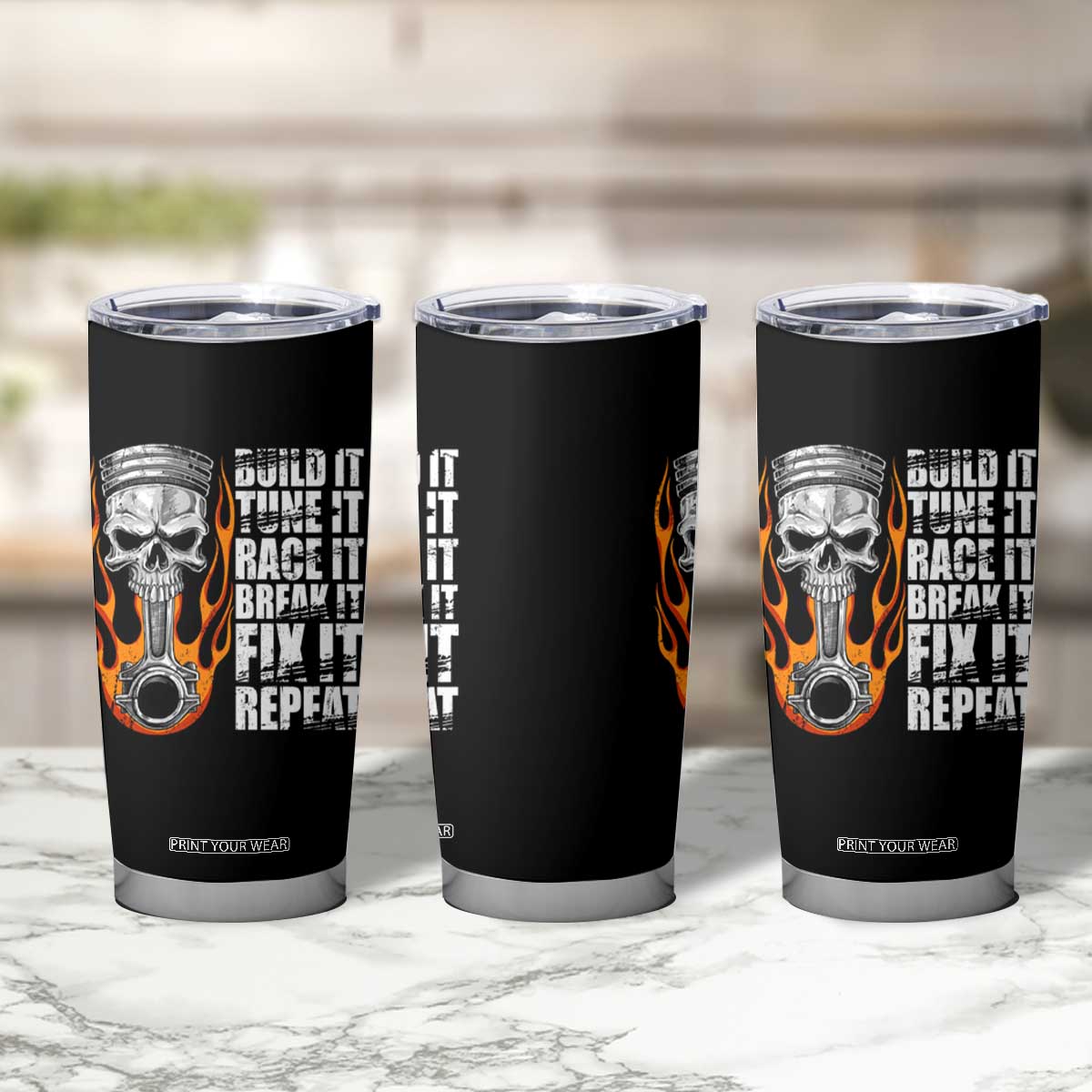 Racing Car Tumbler Cup Build It Tune It Race It Break It TS09 Print Your Wear