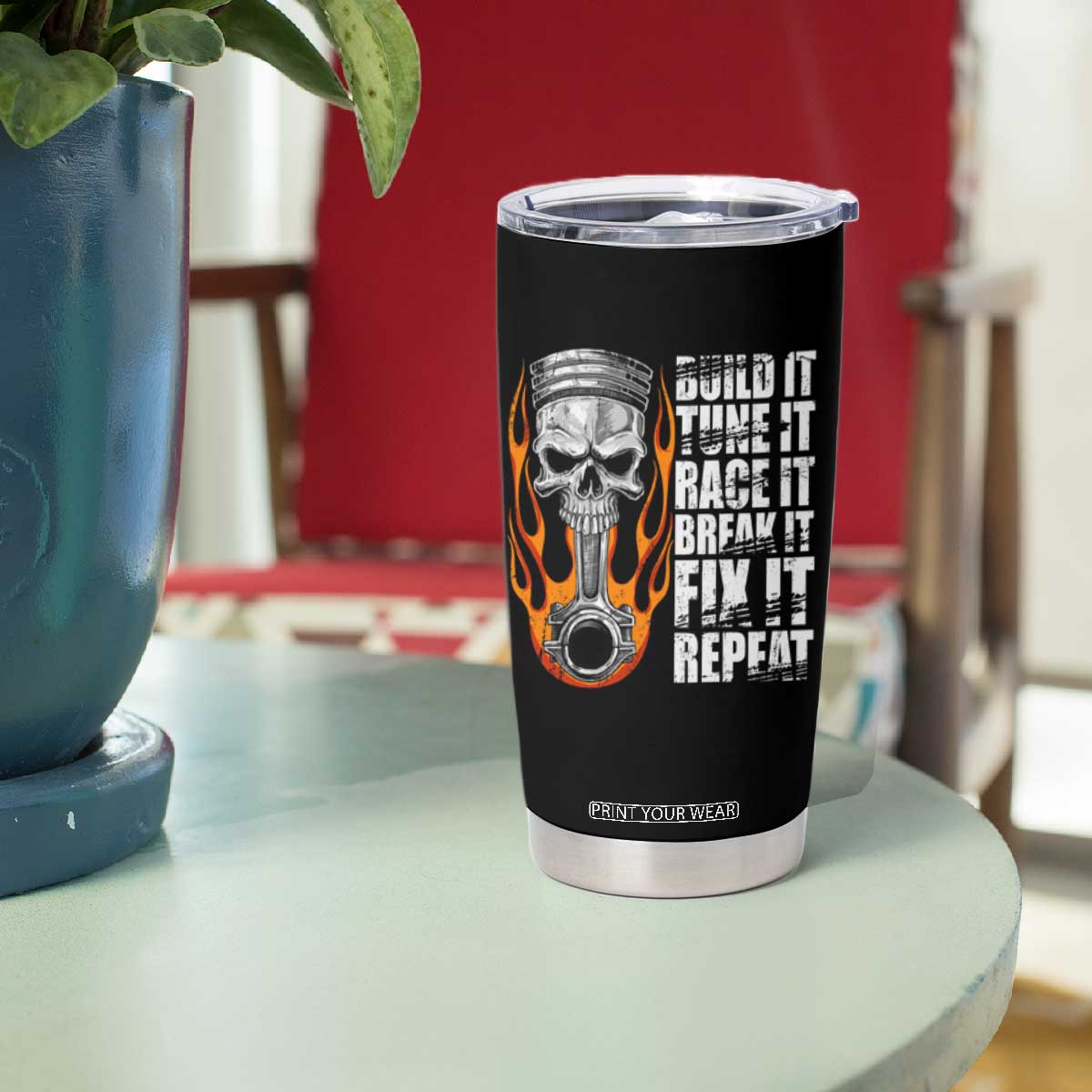 Racing Car Tumbler Cup Build It Tune It Race It Break It TS09 Print Your Wear