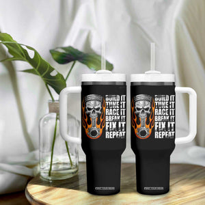 Racing Car Tumbler With Handle Build It Tune It Race It Break It TS09 Print Your Wear