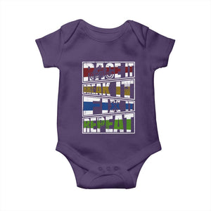 Racing Baby Onesie Race It Break It Fix It Repeat Racer TS09 Purple Print Your Wear