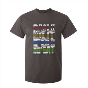 Racing T Shirt For Kid Race It Break It Fix It Repeat Racer TS09 Dark Chocolate Print Your Wear
