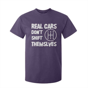 Racing Car T Shirt For Kid Real Cars Don't Shift Themselves TS09 Purple Print Your Wear