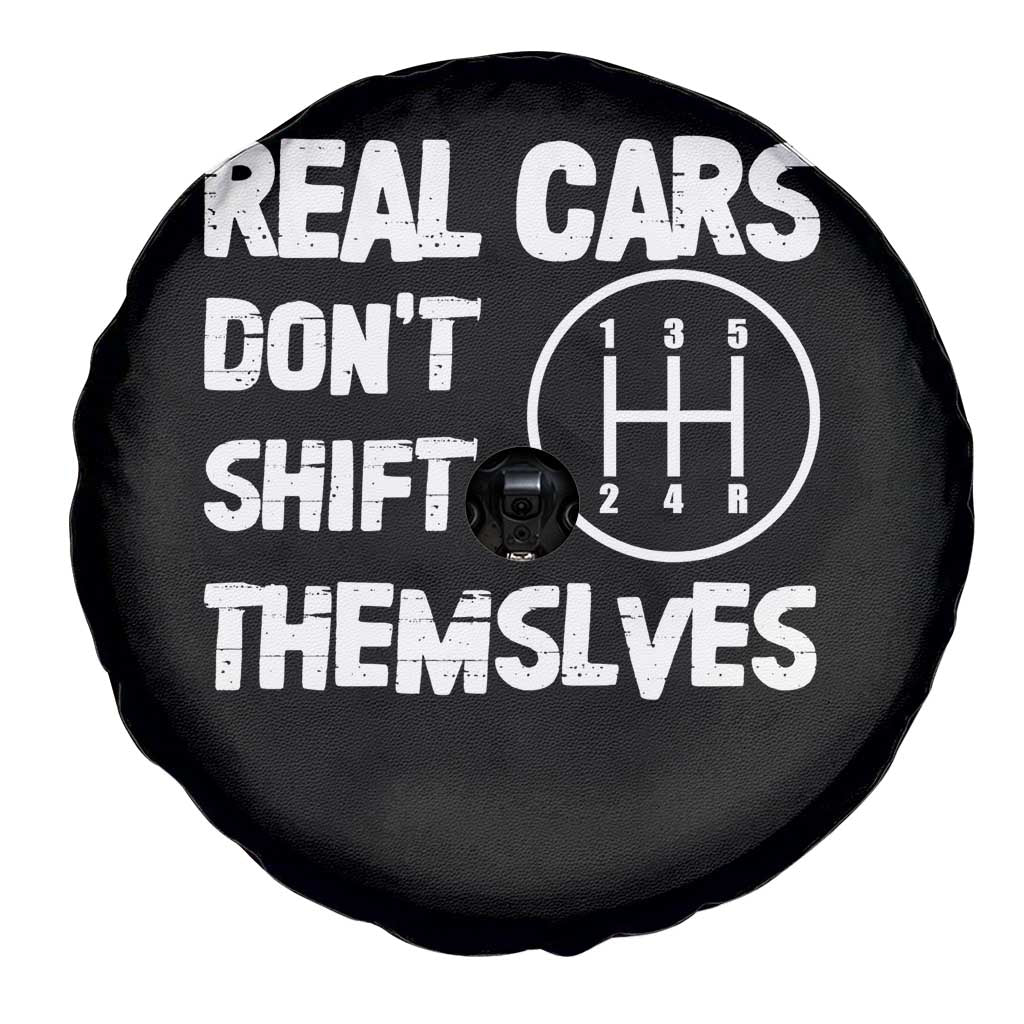 Racing Car Spare Tire Cover Real Cars Don't Shift Themselves TS09 Print Your Wear