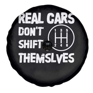 Racing Car Spare Tire Cover Real Cars Don't Shift Themselves TS09 Print Your Wear