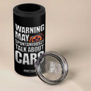 Car Lover 4 in 1 Can Cooler Tumbler Warning May Spontaneously Talk About Cars TS09 Print Your Wear