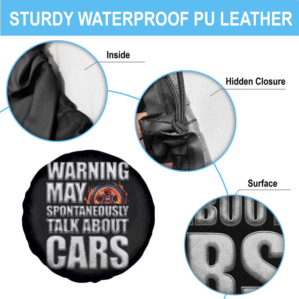 Car Lover Spare Tire Cover Warning May Spontaneously Talk About Cars TS09 Print Your Wear