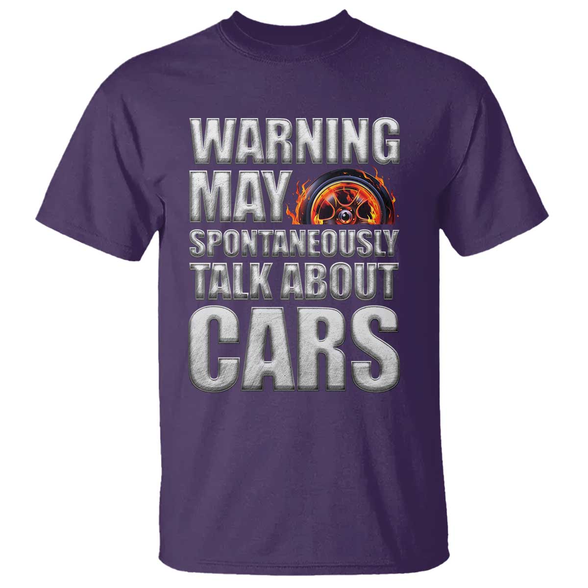 Car Lover T Shirt Warning May Spontaneously Talk About Cars TS09 Purple Print Your Wear