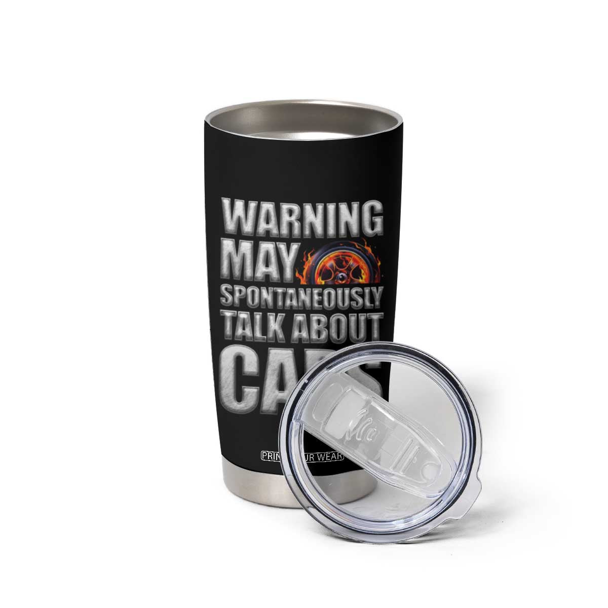 Car Lover Tumbler Cup Warning May Spontaneously Talk About Cars TS09 Print Your Wear