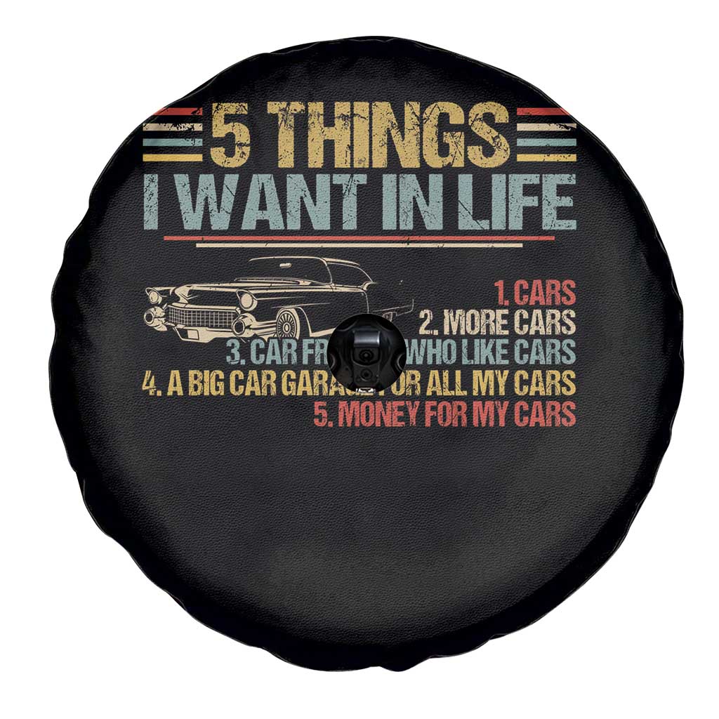 Car Lover Spare Tire Cover 5 Things I Want In Life Cars More Cars TS09 Print Your Wear