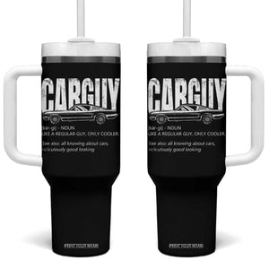 Car Lover Tumbler With Handle Car Guy Like A Regular Guy, Only Cooler TS09 One Size: 40 oz Black Print Your Wear
