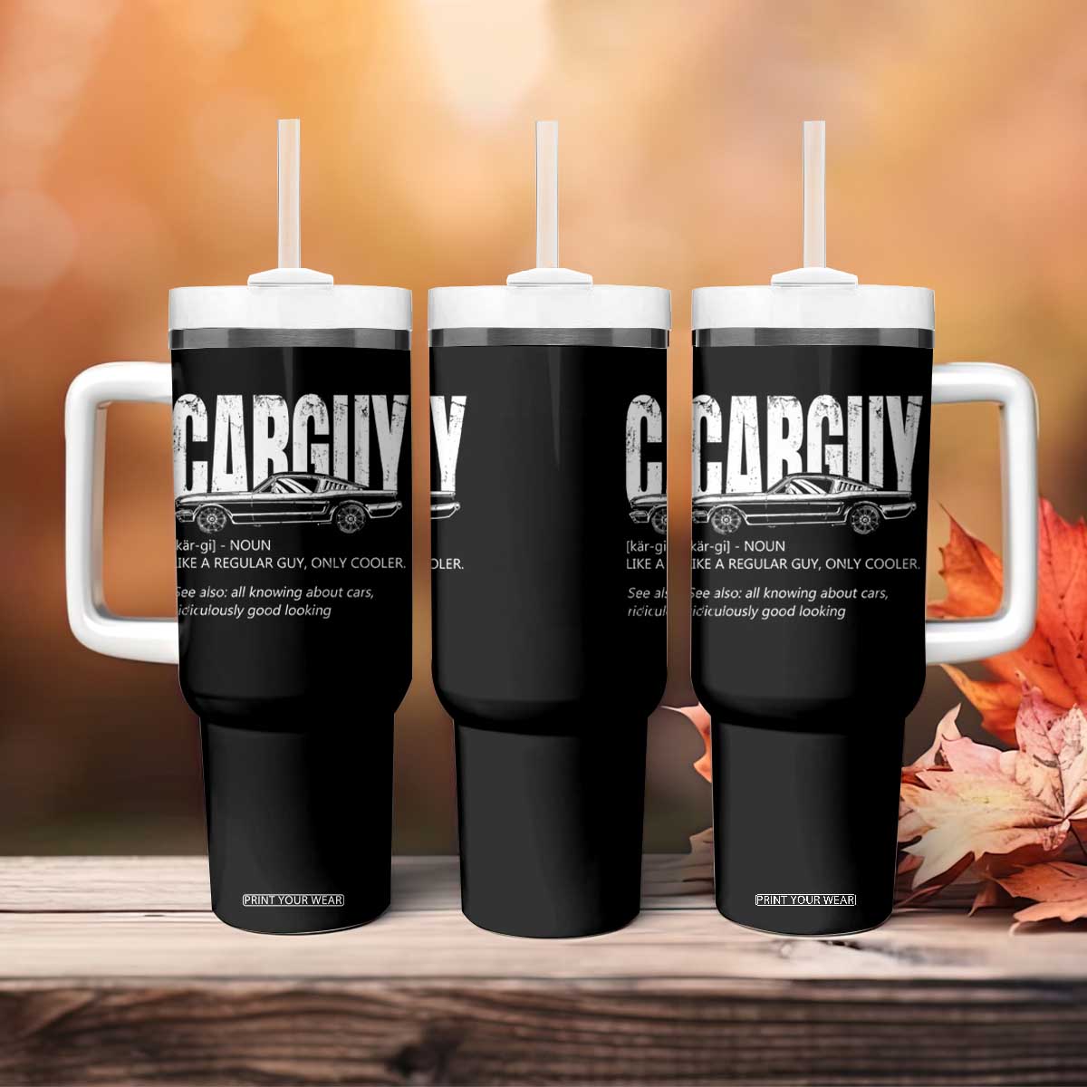 Car Lover Tumbler With Handle Car Guy Like A Regular Guy, Only Cooler TS09 Print Your Wear