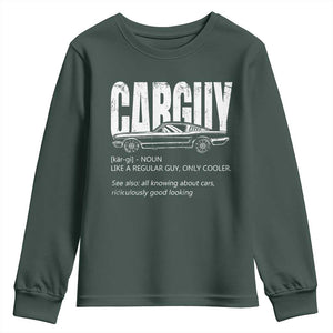 Car Lover Youth Sweatshirt Car Guy Like A Regular Guy, Only Cooler TS09 Dark Forest Green Print Your Wear