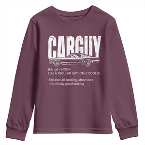 Car Lover Youth Sweatshirt Car Guy Like A Regular Guy, Only Cooler TS09 Maroon Print Your Wear