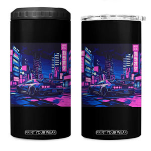 Tokyo Night Drive 4 in 1 Can Cooler Tumbler Retro Futuristic JDM Street Racing Aesthetic TS09 One Size: 16 oz Black Print Your Wear