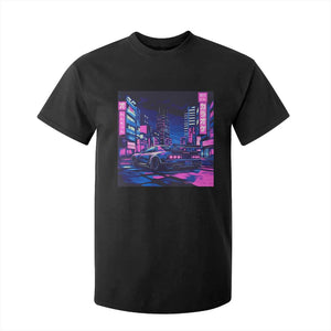 Tokyo Night Drive T Shirt For Kid Retro Futuristic JDM Street Racing Aesthetic TS09 Black Print Your Wear