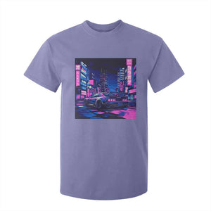 Tokyo Night Drive T Shirt For Kid Retro Futuristic JDM Street Racing Aesthetic TS09 Violet Print Your Wear