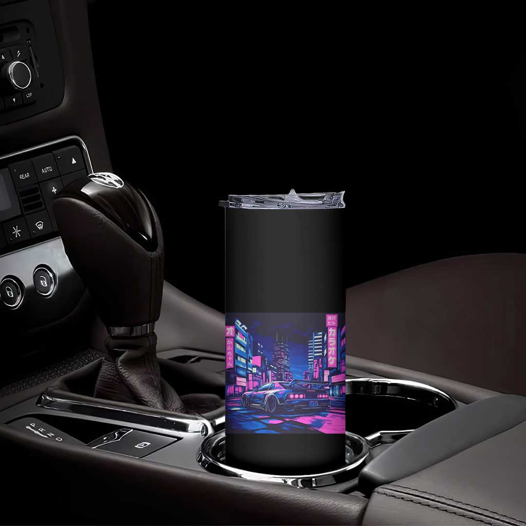 Tokyo Night Drive Skinny Tumbler Retro Futuristic JDM Street Racing Aesthetic TS09 Print Your Wear