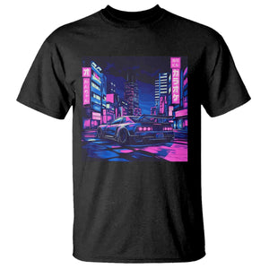 Tokyo Night Drive T Shirt Retro Futuristic JDM Street Racing Aesthetic TS09 Black Print Your Wear