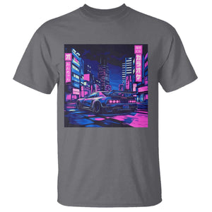 Tokyo Night Drive T Shirt Retro Futuristic JDM Street Racing Aesthetic TS09 Charcoal Print Your Wear