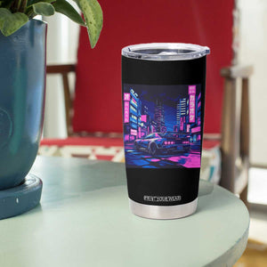 Tokyo Night Drive Tumbler Cup Retro Futuristic JDM Street Racing Aesthetic TS09 Print Your Wear