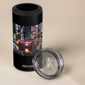Tokyo Night Racer 4 in 1 Can Cooler Tumbler JDM Street Racing Neon Aesthetic TS09 Print Your Wear
