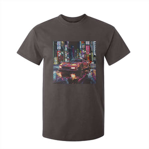 Tokyo Night Racer T Shirt For Kid JDM Street Racing Neon Aesthetic TS09 Dark Chocolate Print Your Wear