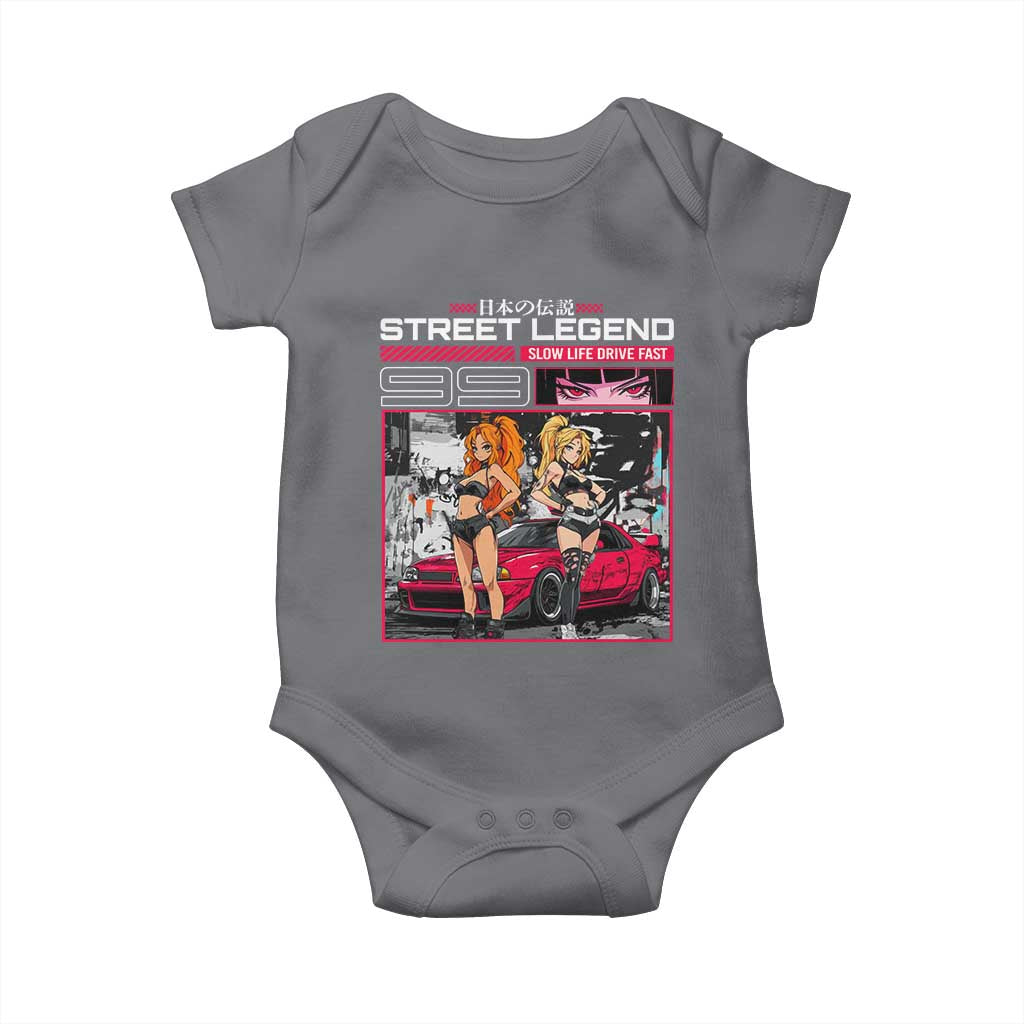 Street Legend JDM Anime Baby Onesie TS09 Charcoal Print Your Wear