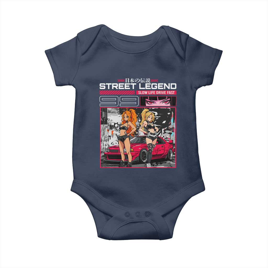 Street Legend JDM Anime Baby Onesie TS09 Navy Print Your Wear